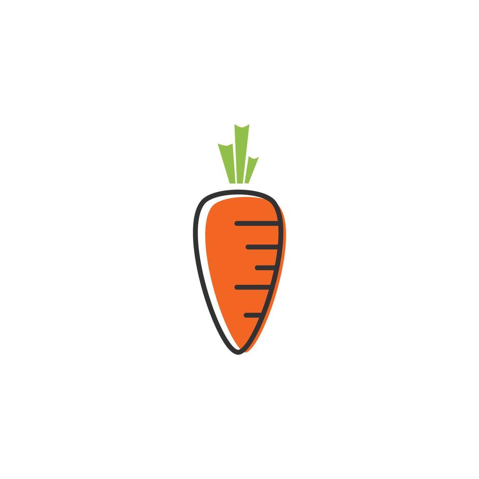 vettore di logo di carota