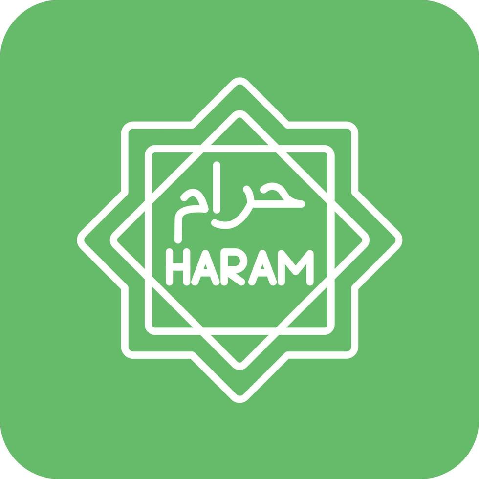 haram linea il giro angolo sfondo icone vettore