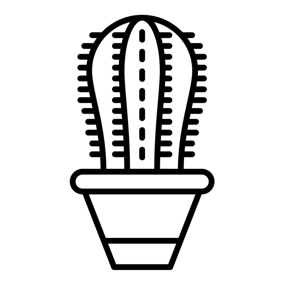 icona della linea di cactus vettore