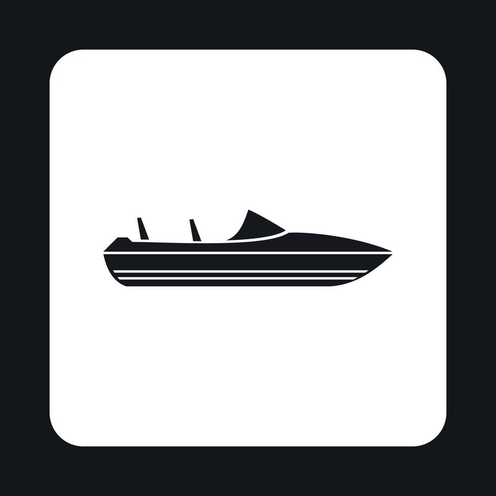 velocità barca icona, semplice stile vettore