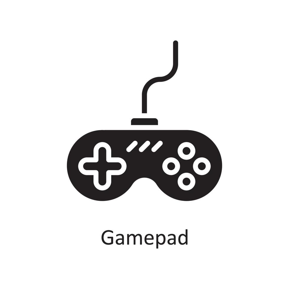 gamepad vettore solido icona design illustrazione. faccende domestiche simbolo su bianca sfondo eps 10 file