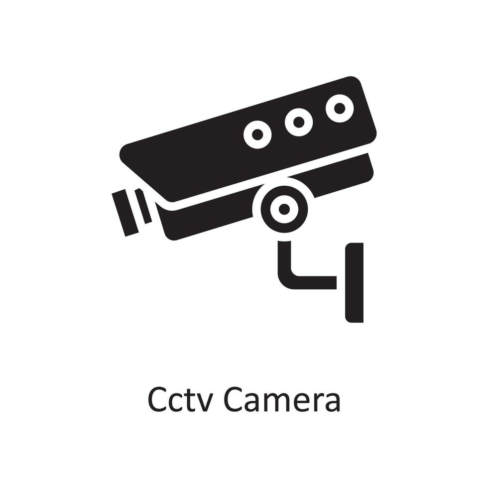 cctv telecamera vettore solido icona design illustrazione. faccende domestiche simbolo su bianca sfondo eps 10 file