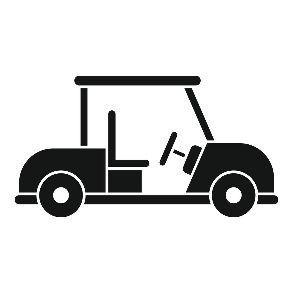 golf carrello auto icona, semplice stile vettore