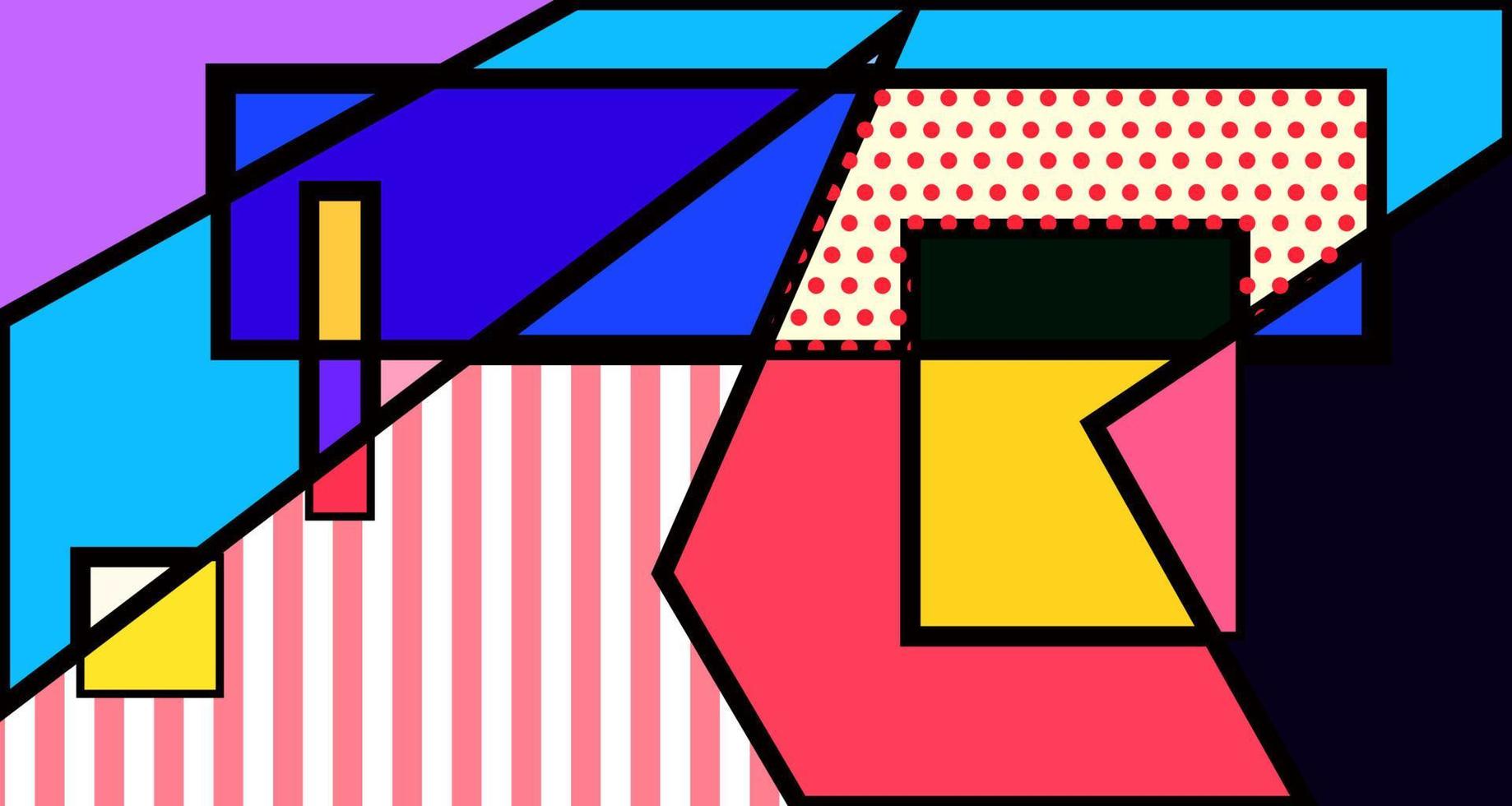 vettore colorato astratto geometrico arte illustrazione design bandiera