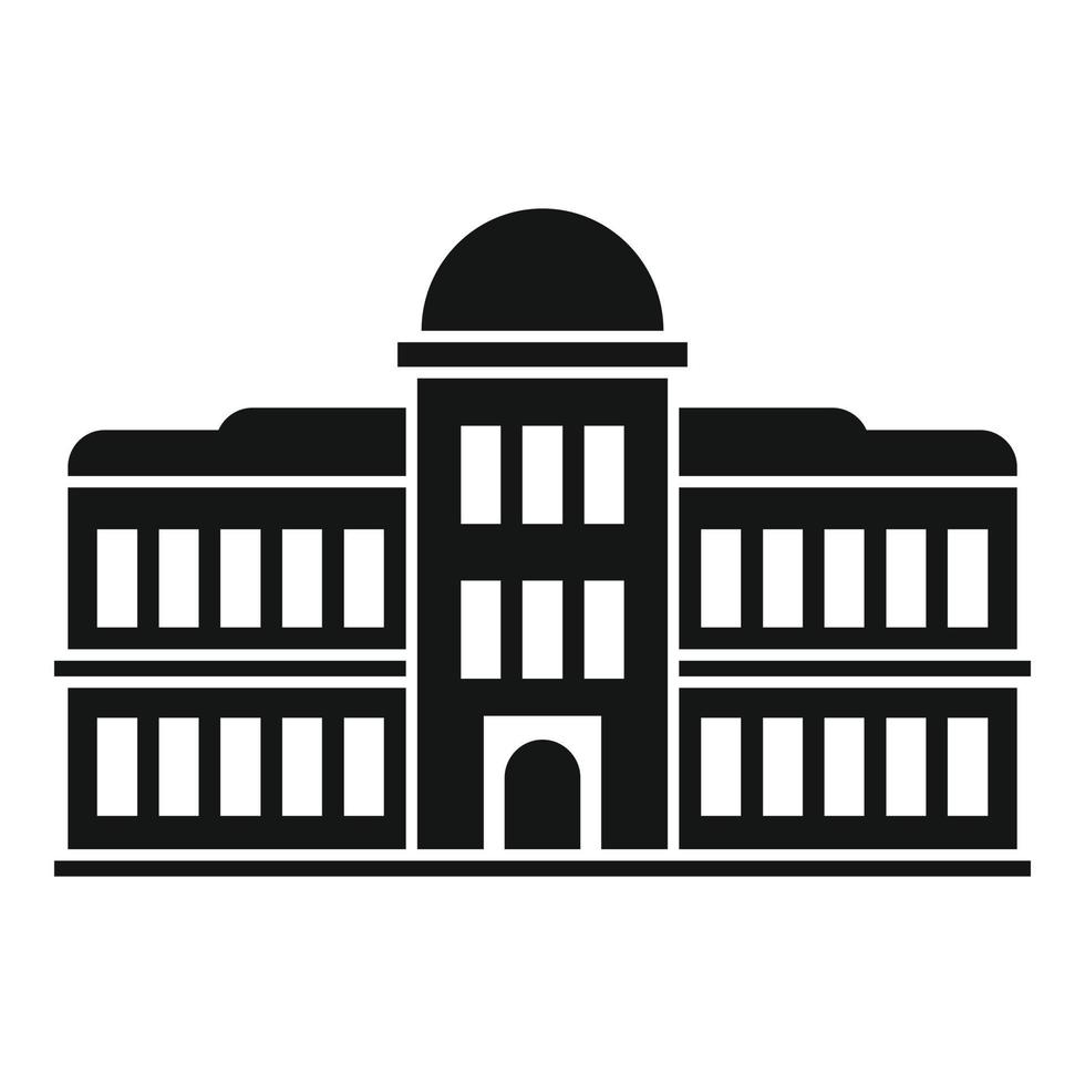 parlamento facciata icona, semplice stile vettore