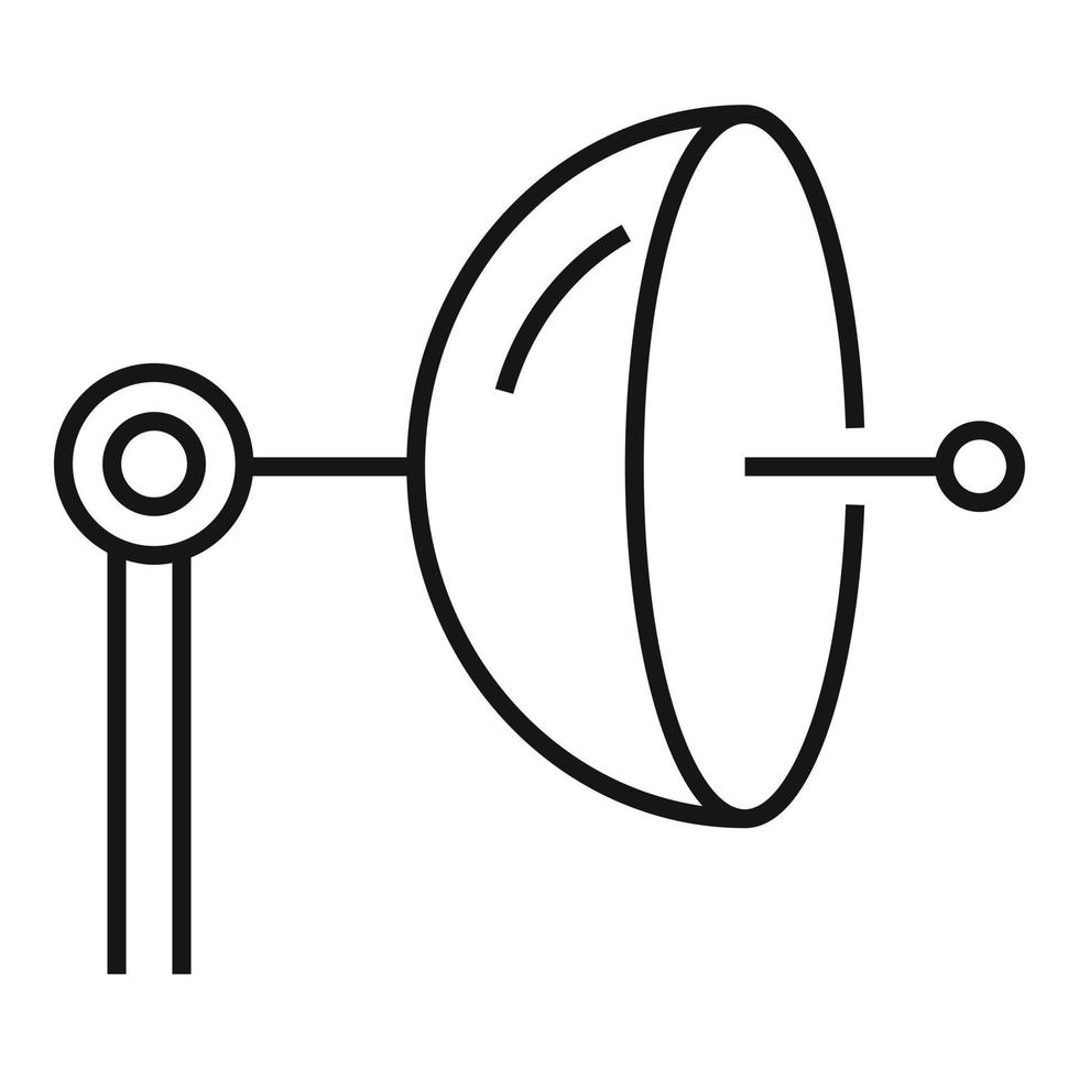 parabolico antenna icona, schema stile vettore