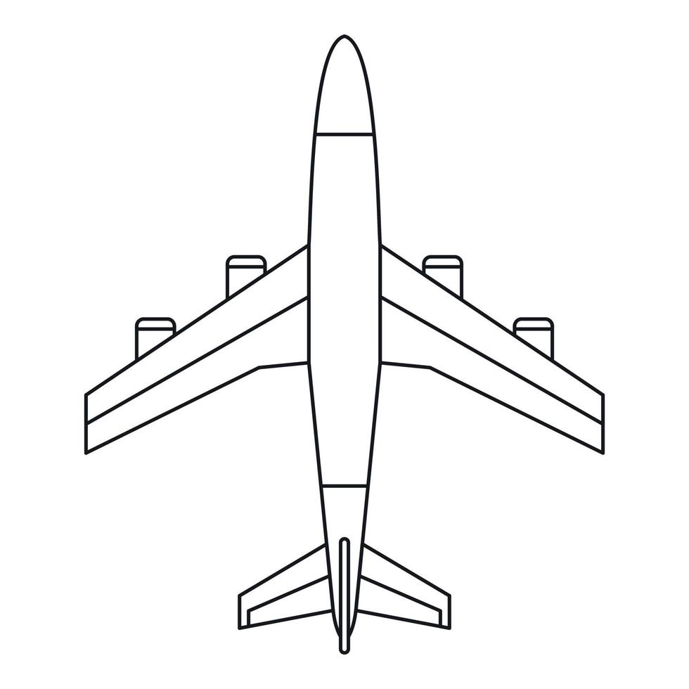 aereo icona, schema stile vettore