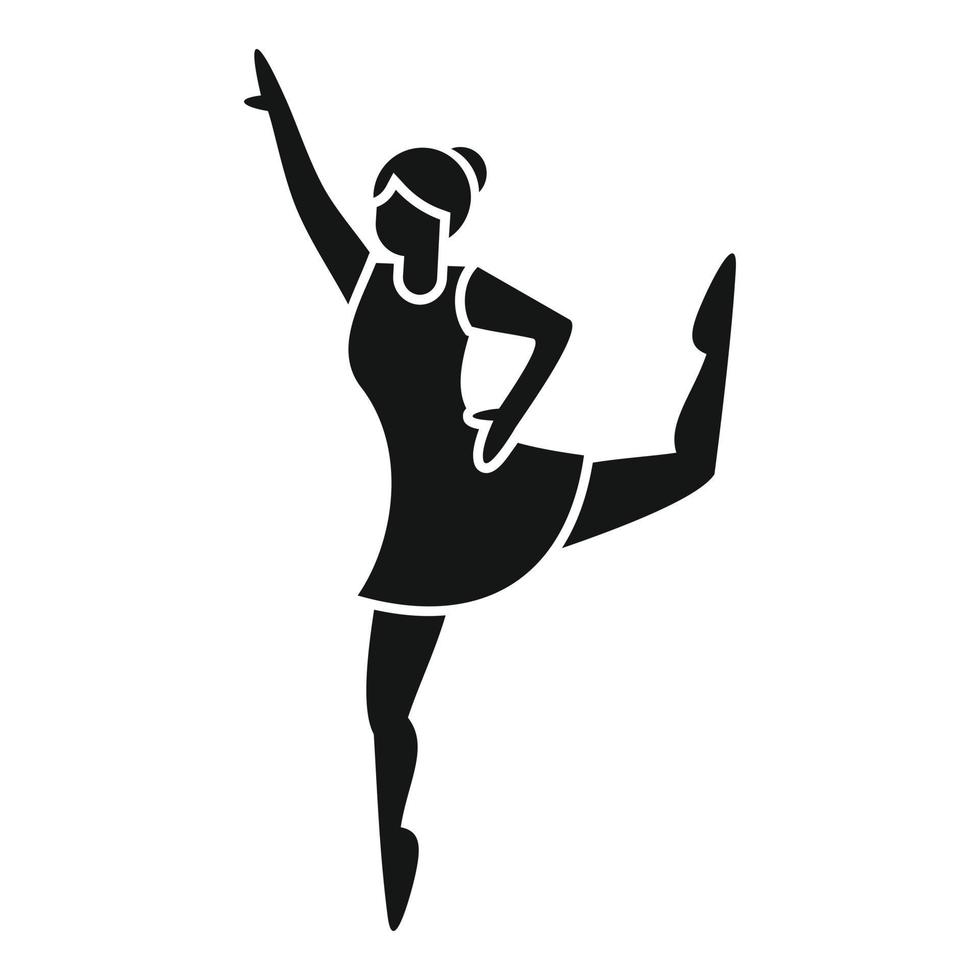 danza ballerina icona semplice vettore. balletto danza ragazza vettore