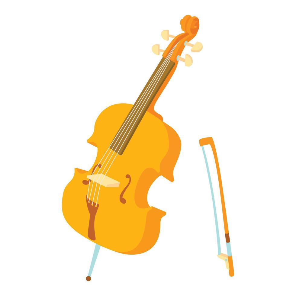 violino stile, cartone animato stile vettore