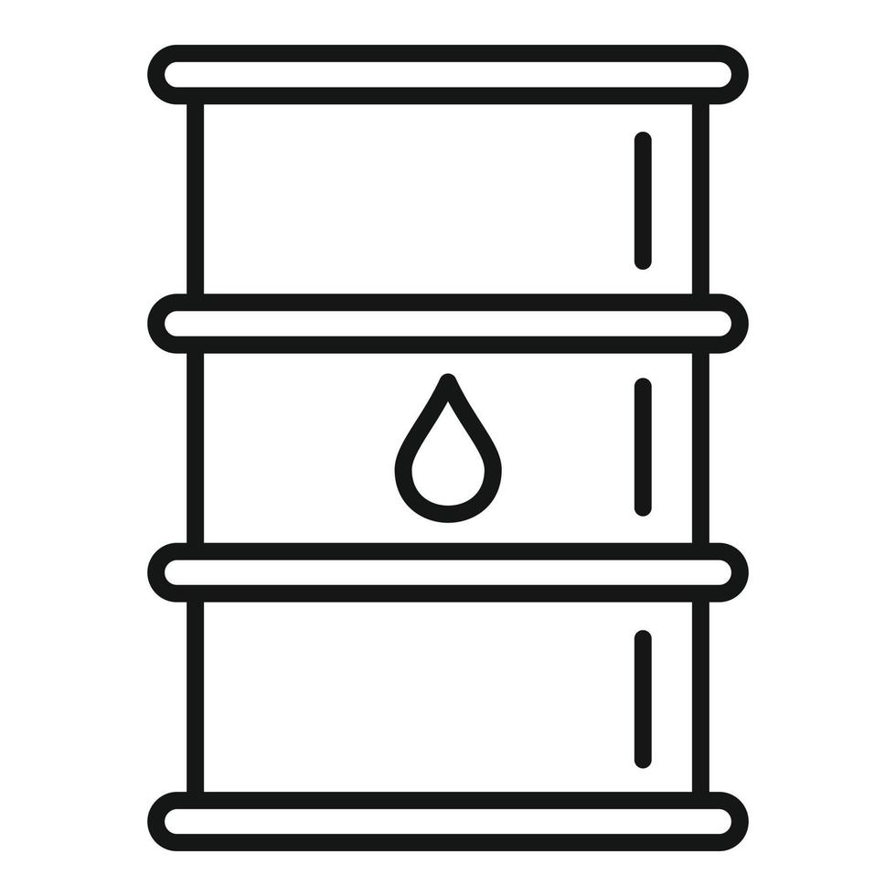commercio olio barile icona, schema stile vettore