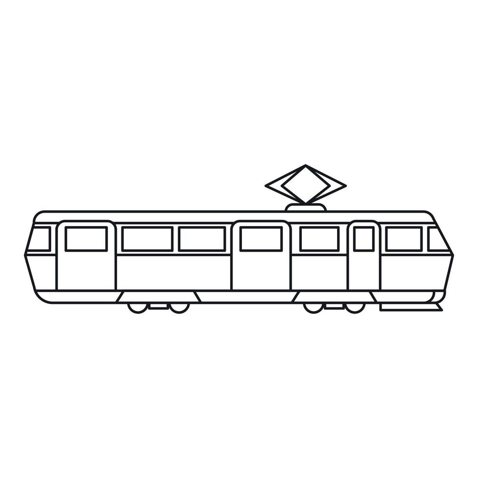 tram icona, schema stile vettore