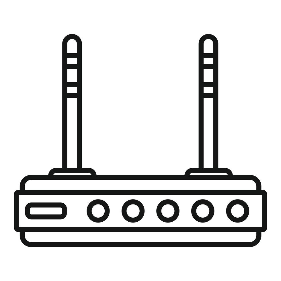 Wi-Fi router icona, schema stile vettore