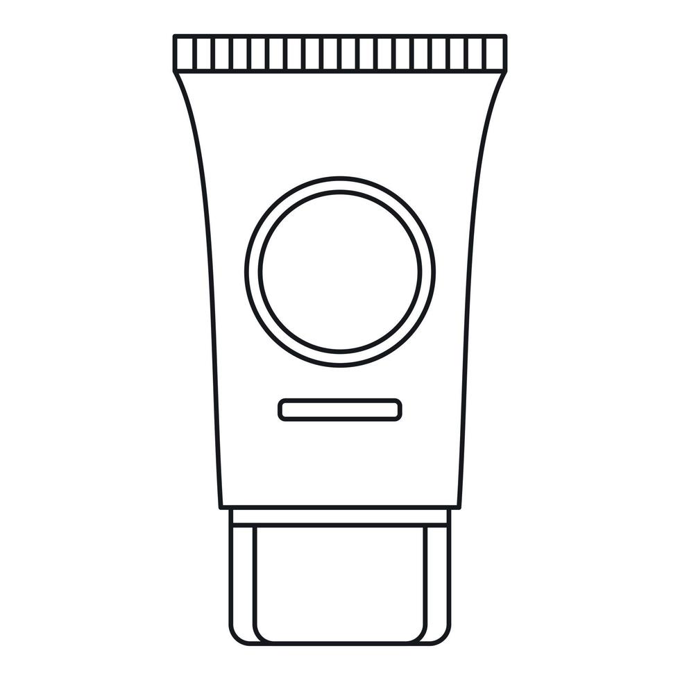 crema tubo icona, schema stile vettore