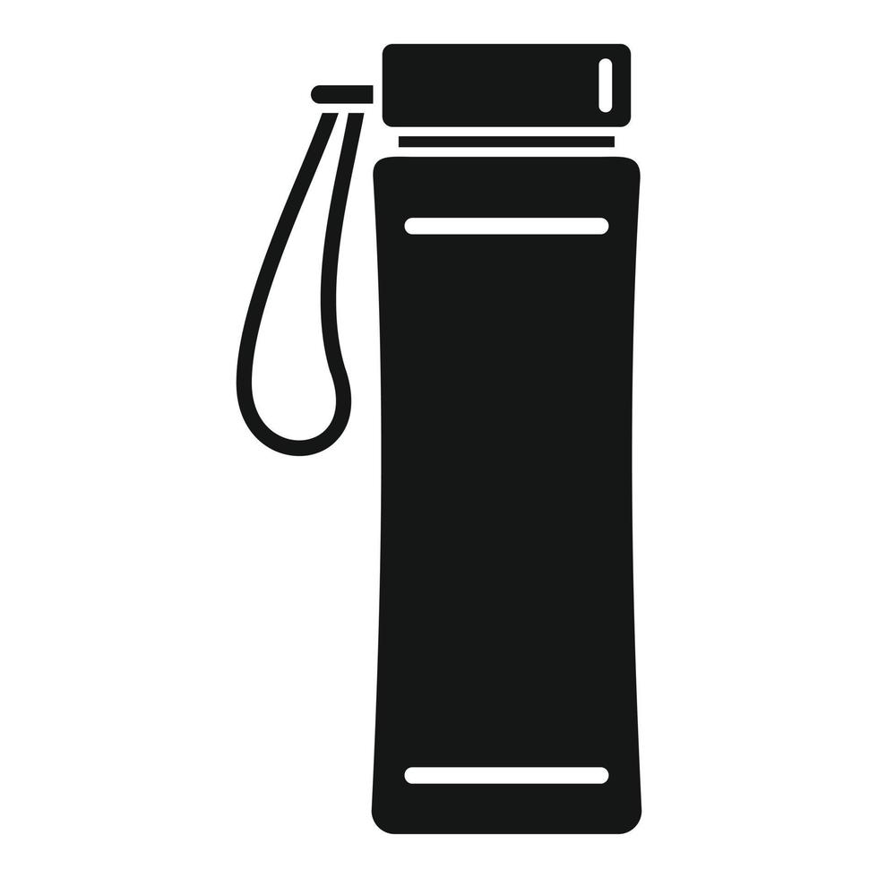 Palestra acqua bottiglia icona, semplice stile vettore