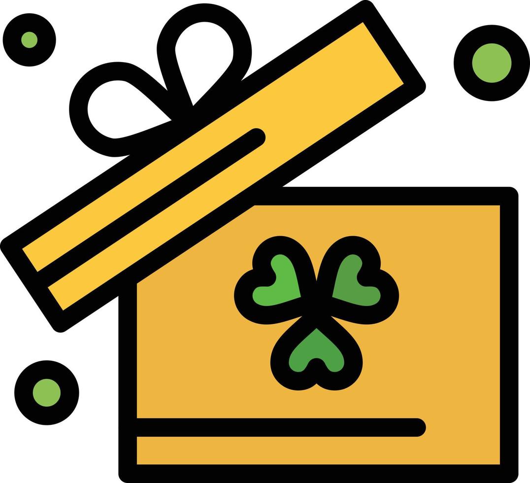 regalo scatola Irlanda attività commerciale logo modello piatto colore vettore