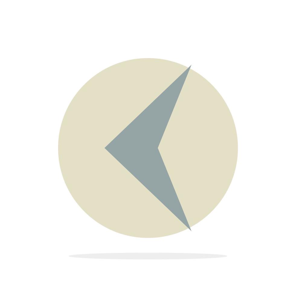 freccia indietro cartello astratto cerchio sfondo piatto colore icona vettore