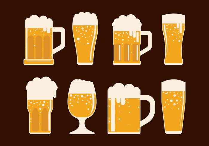 Set di icone vettoriali Cerveja