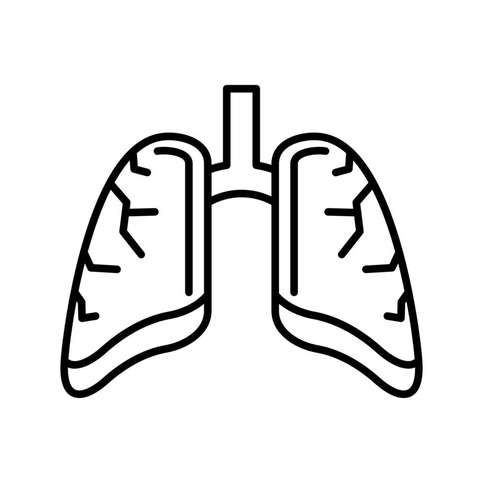 polmoni vettore icona