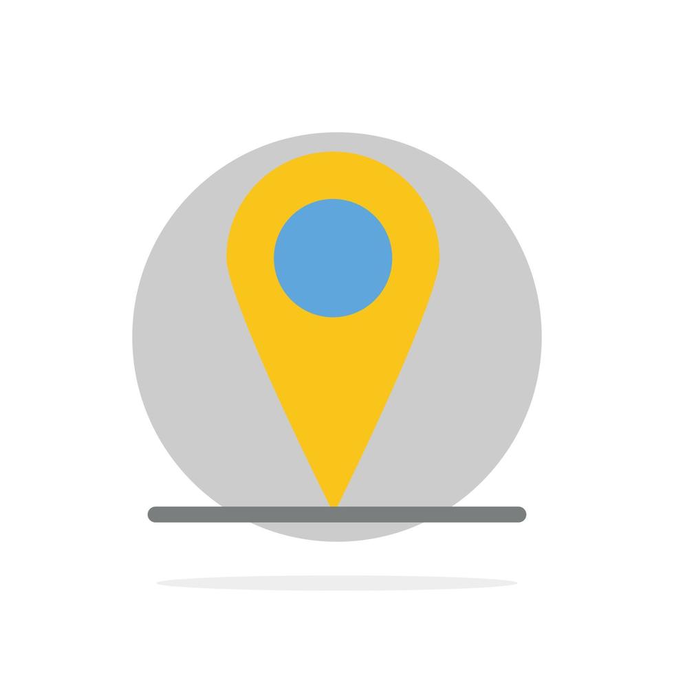 Posizione carta geografica interfaccia astratto cerchio sfondo piatto colore icona vettore