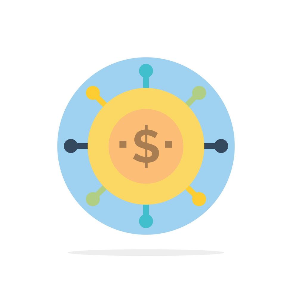 attività commerciale economia globale moderno astratto cerchio sfondo piatto colore icona vettore