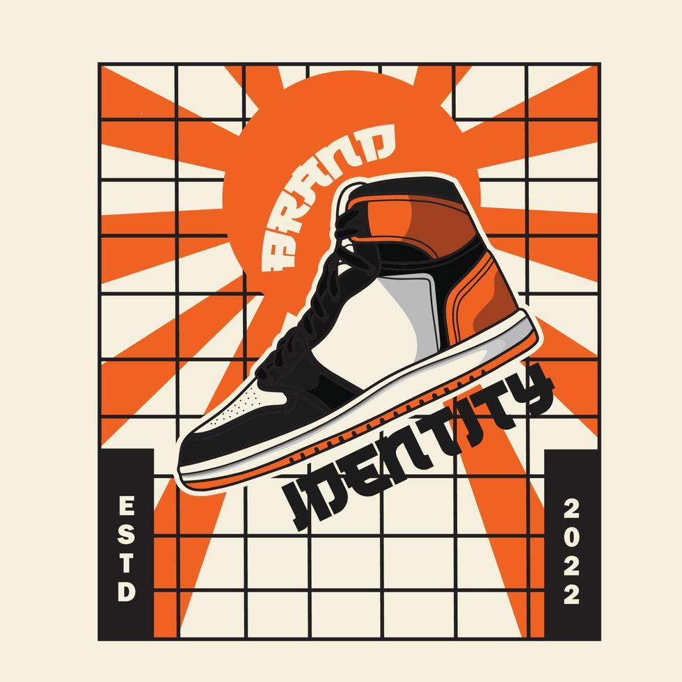 sneaker scarpa . concetto. piatto design. vettore illustrazione. scarpe da ginnastica nel piatto stile. scarpe da ginnastica lato Visualizza. moda scarpe da ginnastica.
