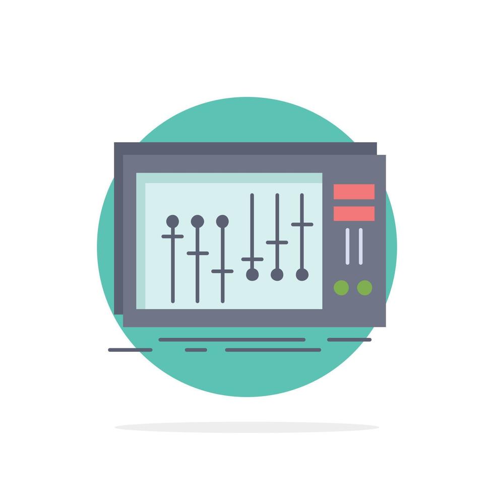 consolle dj miscelatore musica studio piatto colore icona vettore