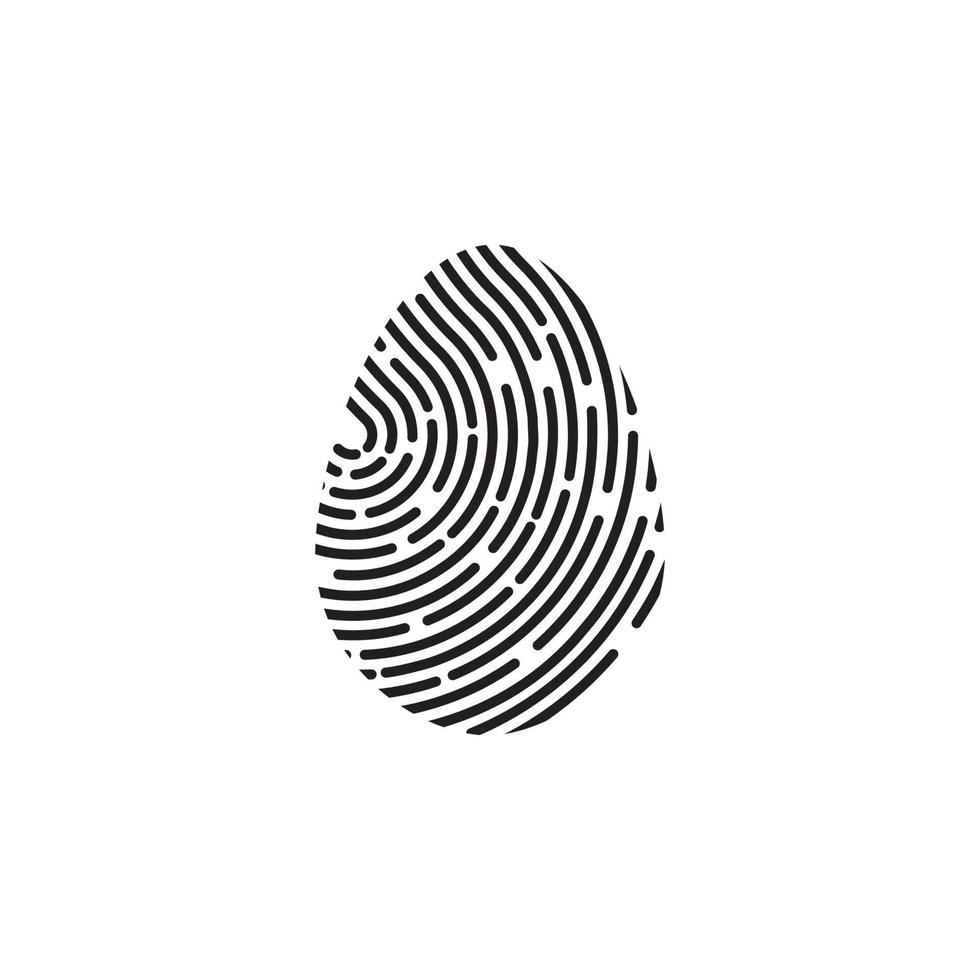 impronta digitale logo vettore illustrazione