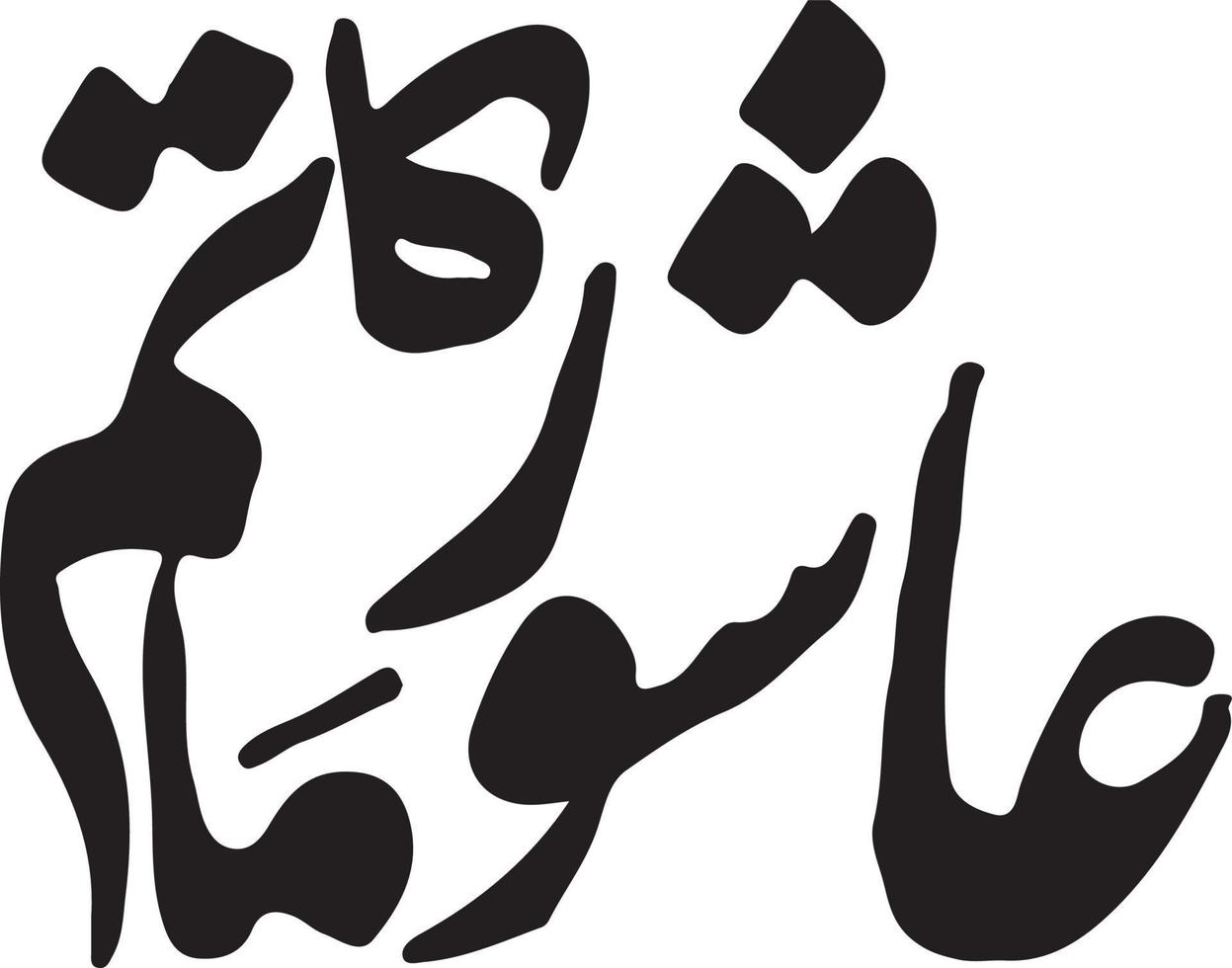 a terra ka matam titolo islamico urdu Arabo calligrafia gratuito vettore