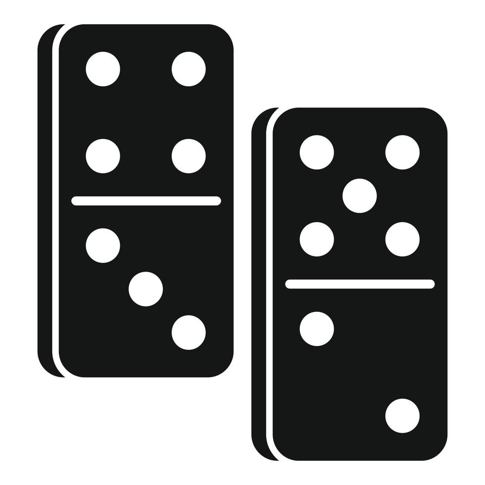 domino gioco icona, semplice stile vettore