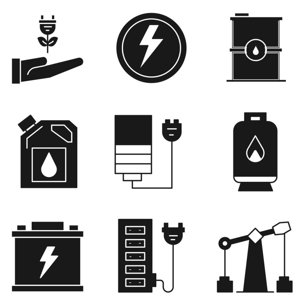 energia e energia icona, piatto icona vettore design uso per siti web e app.