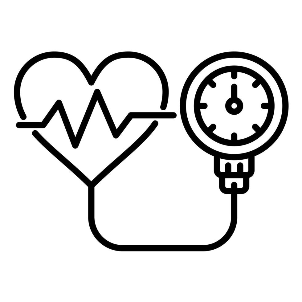 icona della linea di pressione sanguigna vettore