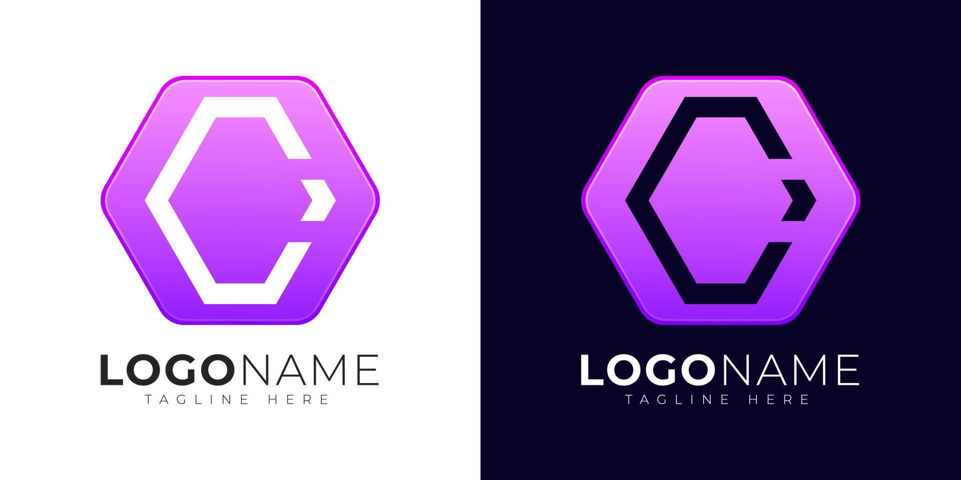 iniziale lettera c logo vettore design modello. moderno lettera c logo icona con colorato geometria forma.