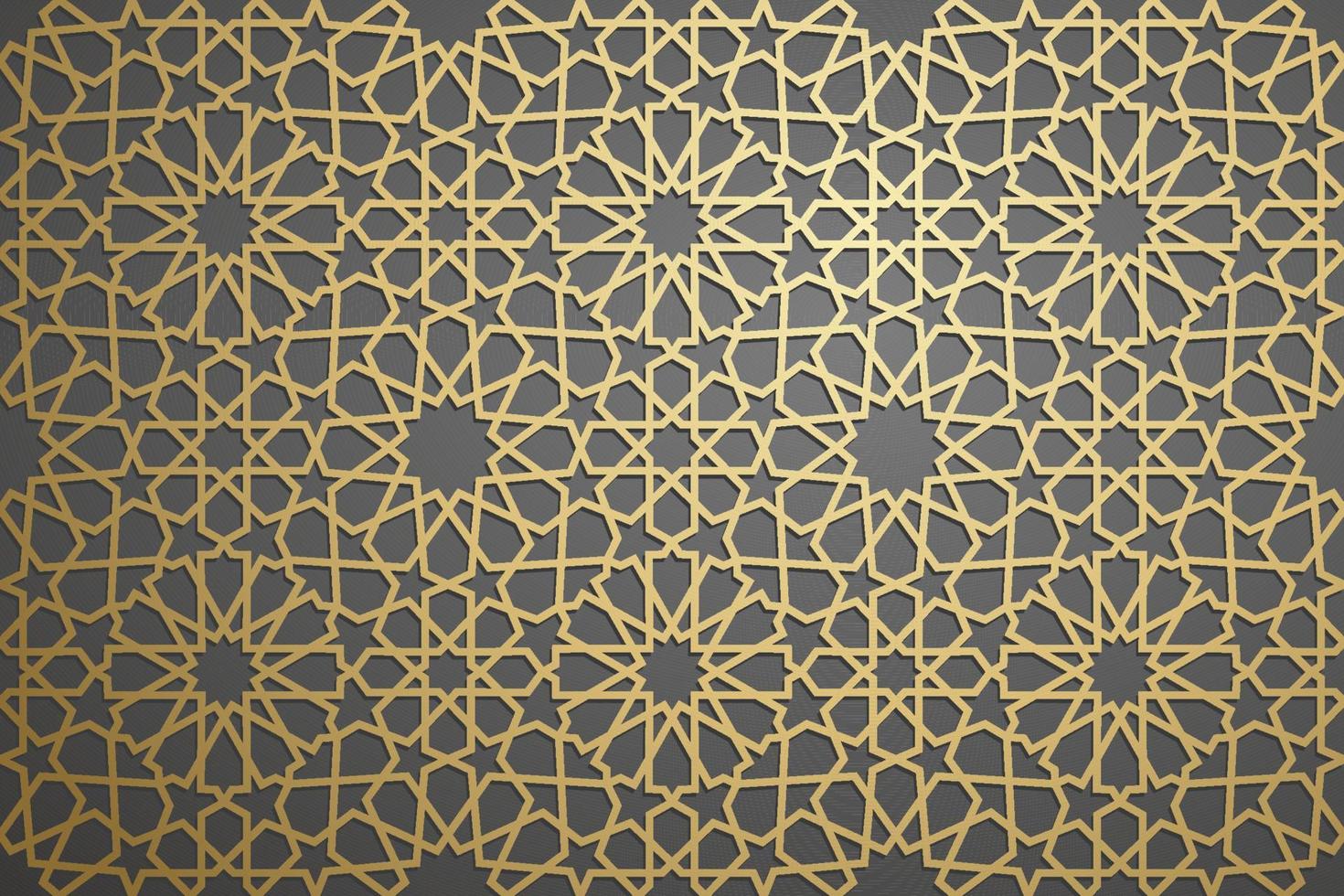islamico ornamento vettore , persiano motivo . 3d Ramadan islamico il giro modello elementi . geometrico circolare ornamentale Arabo simbolo vettore . oro sfondo