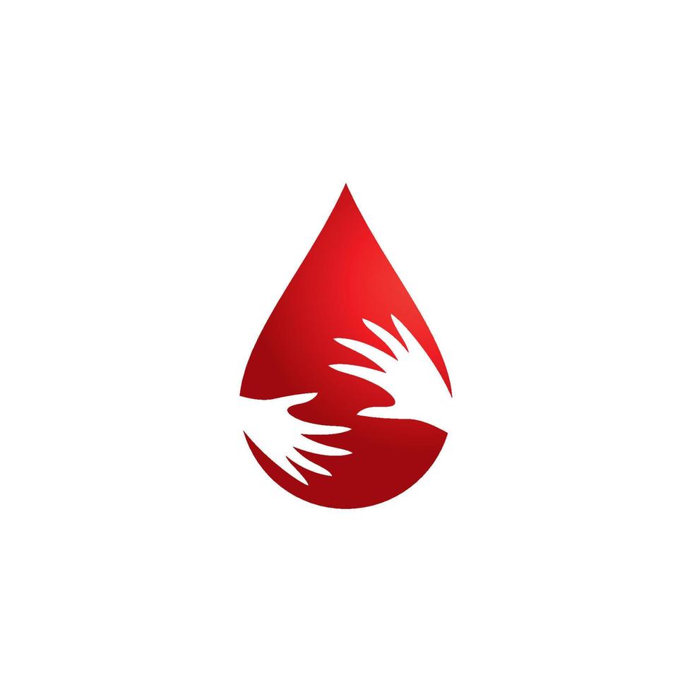 immagini del logo goccia di sangue vettore