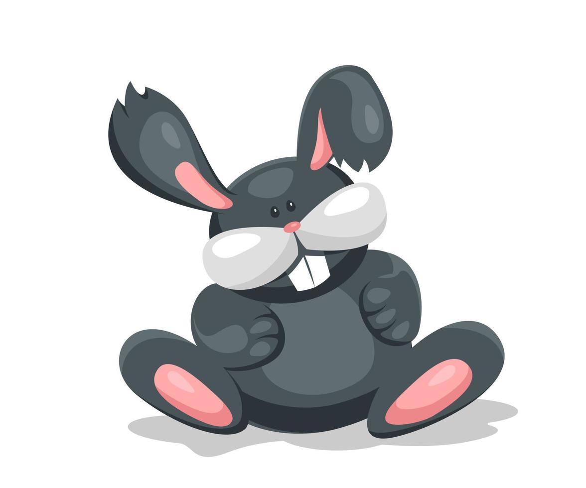 Cinese nuovo anno nero coniglio. animale simbolo vacanza celebrazione. vettore illustrazione.