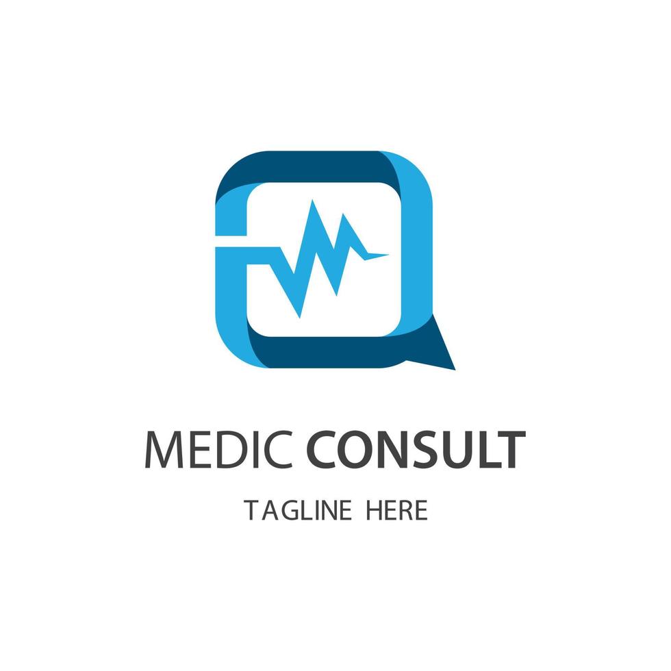 immagini del logo della consulenza medica vettore