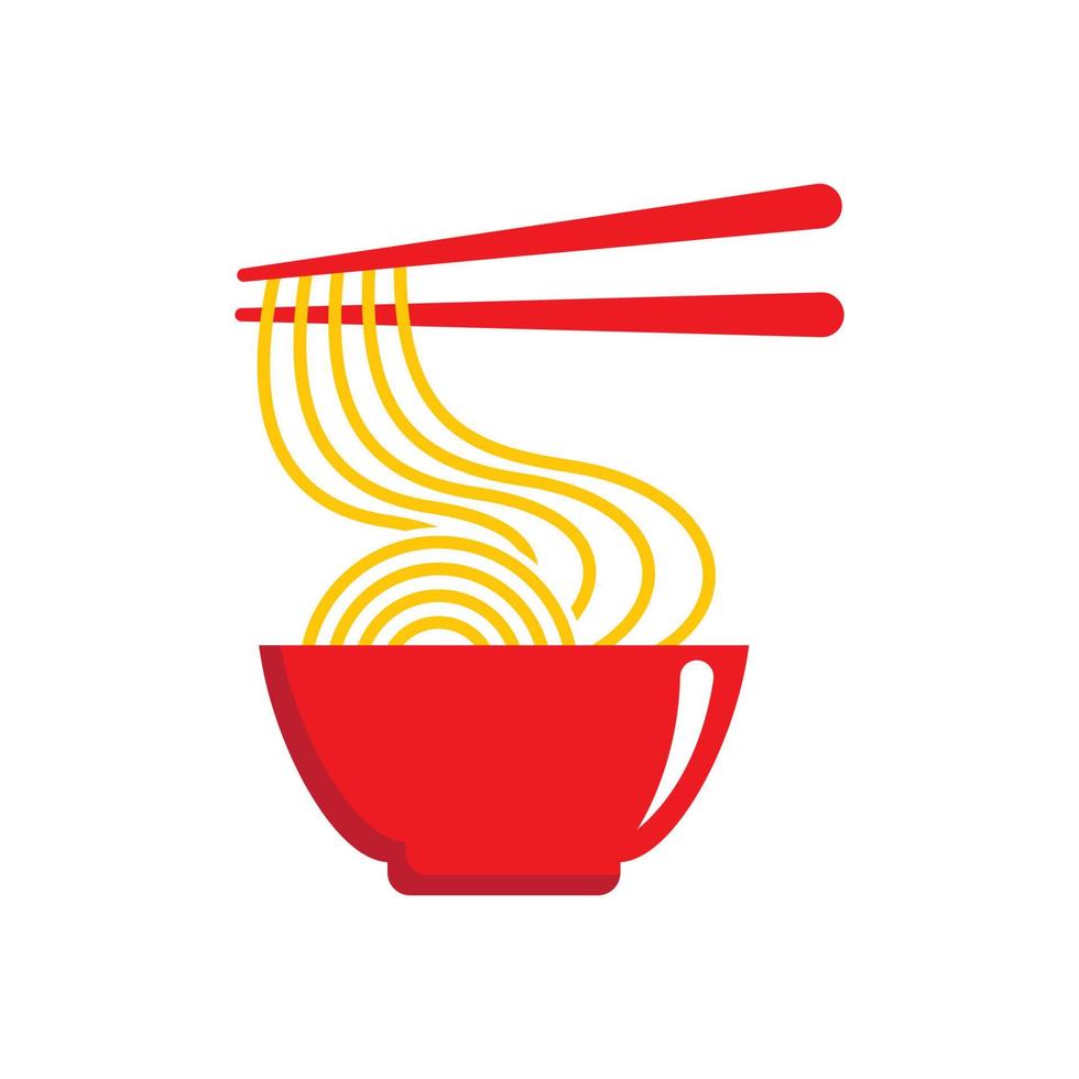 illustrazione di immagini di logo di noodle caldi vettore