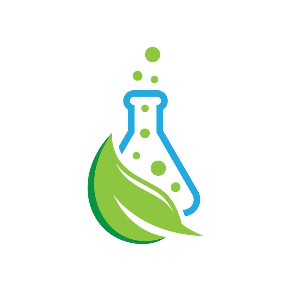 illustrazione delle immagini del logo del laboratorio naturale vettore