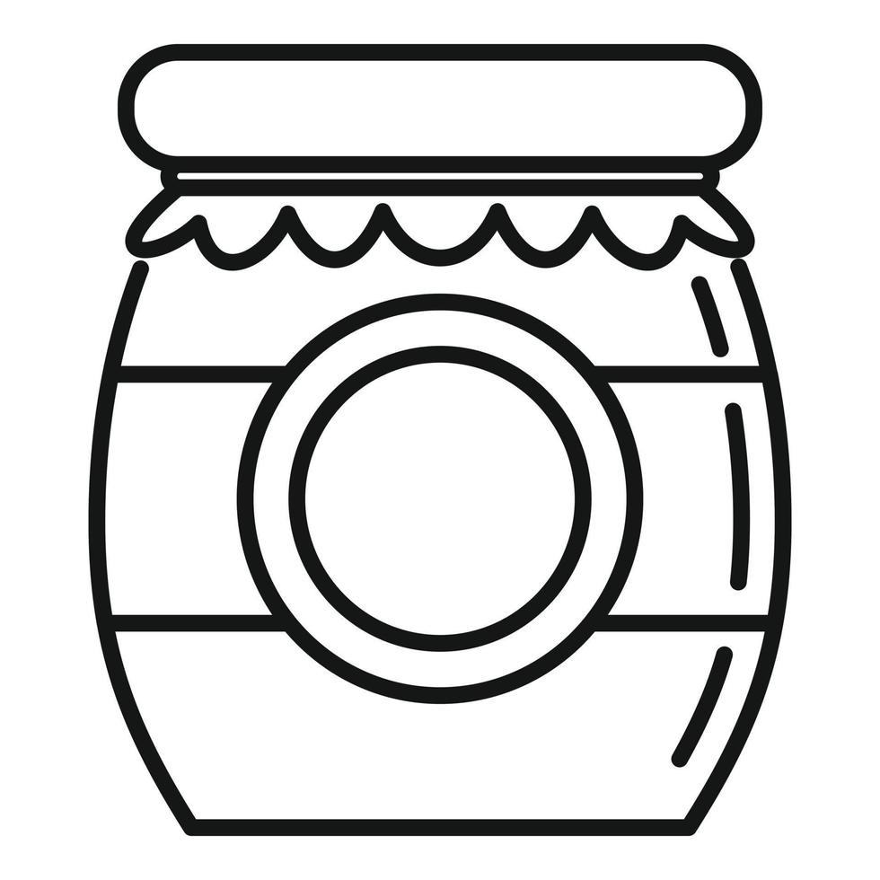 marmellata vaso icona, schema stile vettore