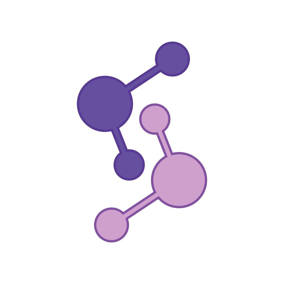 molecola logo illustrazione vettore modello