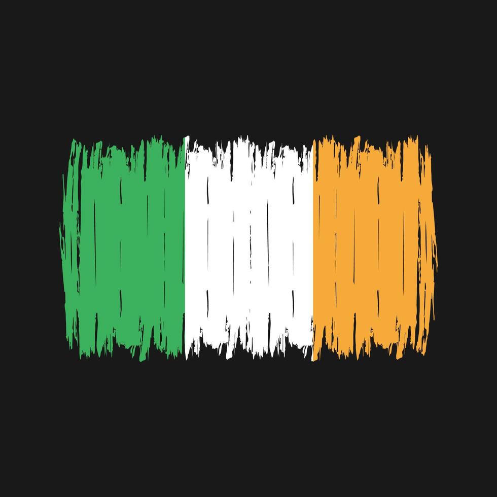 pennello bandiera irlanda vettore