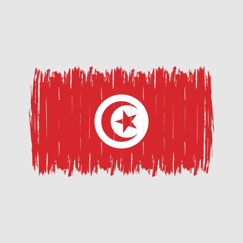 pennello bandiera tunisia vettore