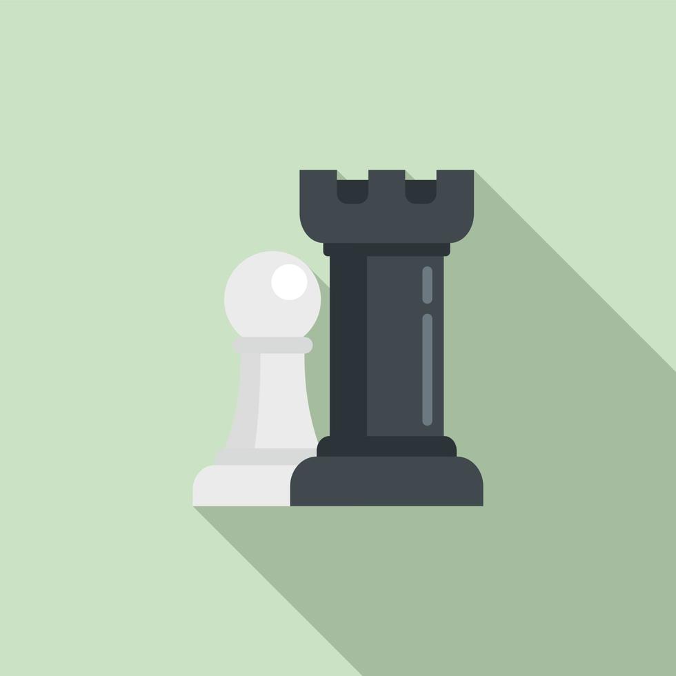 scacchi gioco icona, piatto stile vettore