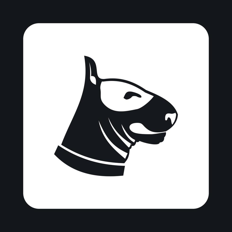 Toro terrier cane icona, semplice stile vettore