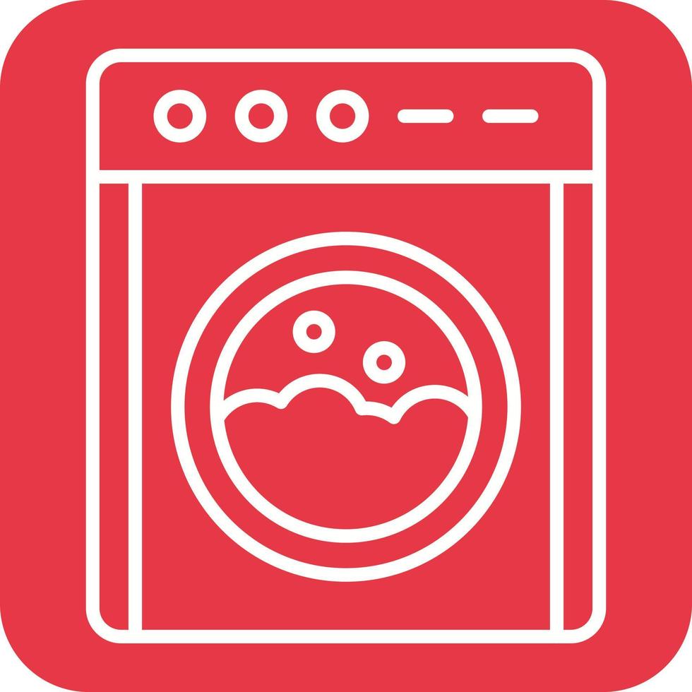 lavanderia macchina linea il giro angolo sfondo icone vettore