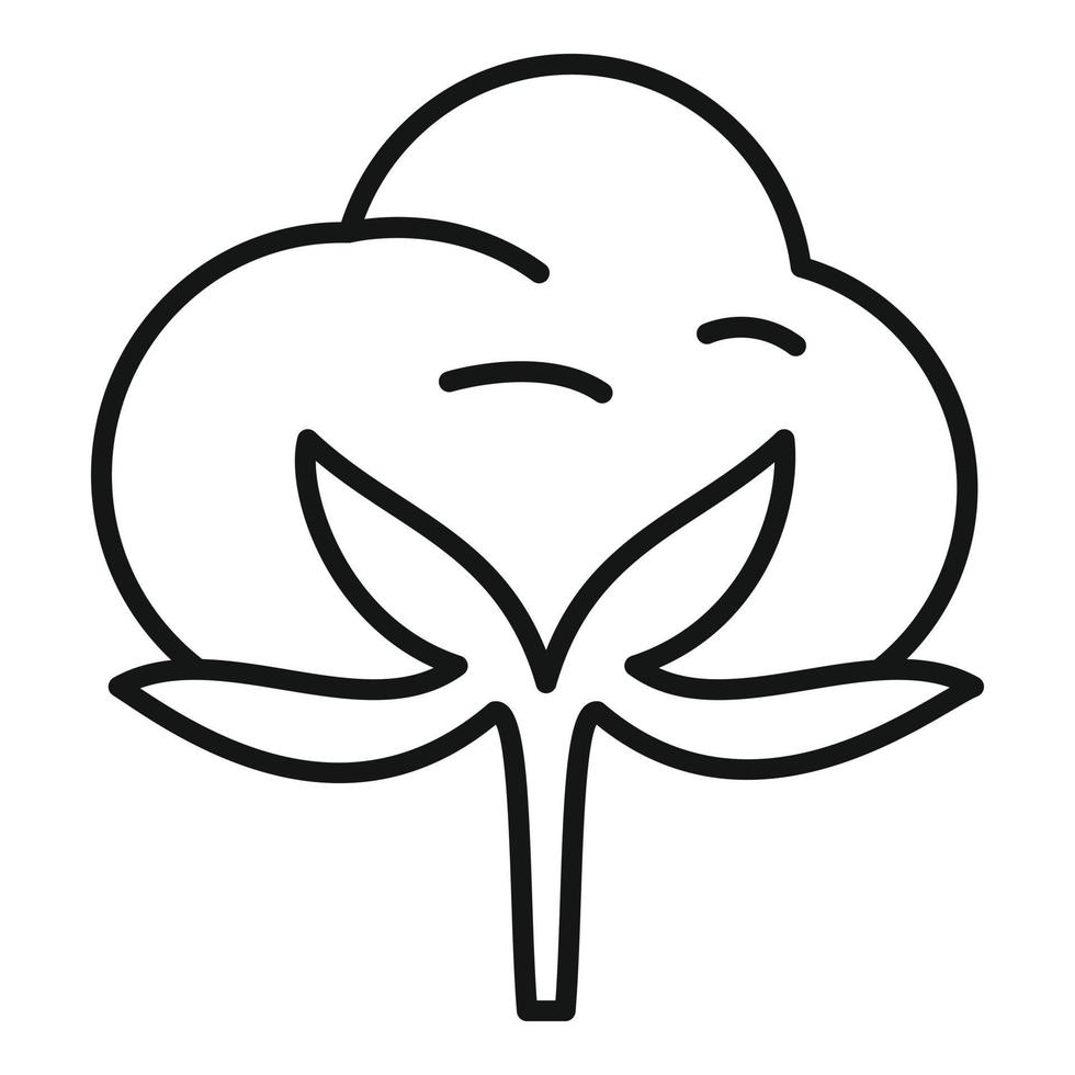 cotone pianta icona, schema stile vettore