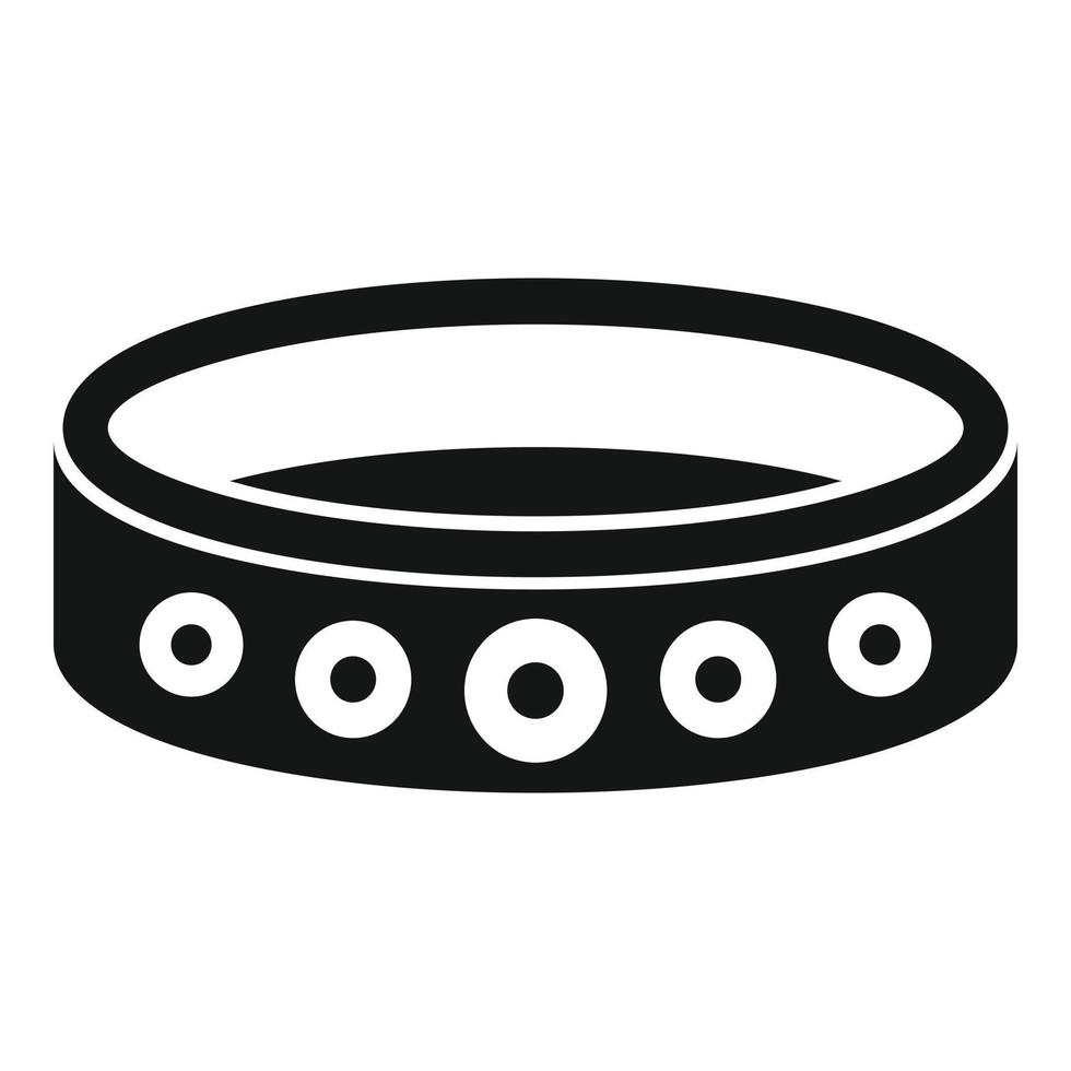 braccialetto accessorio icona, semplice stile vettore