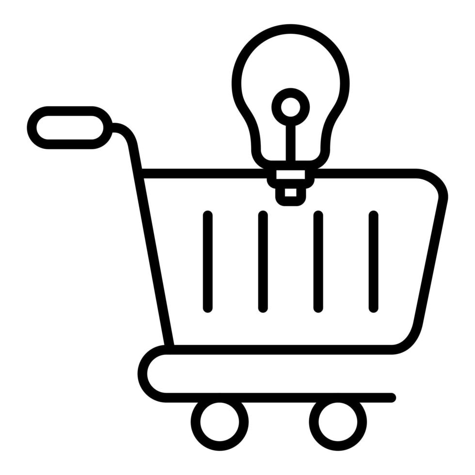 e-commerce soluzioni linea icona vettore
