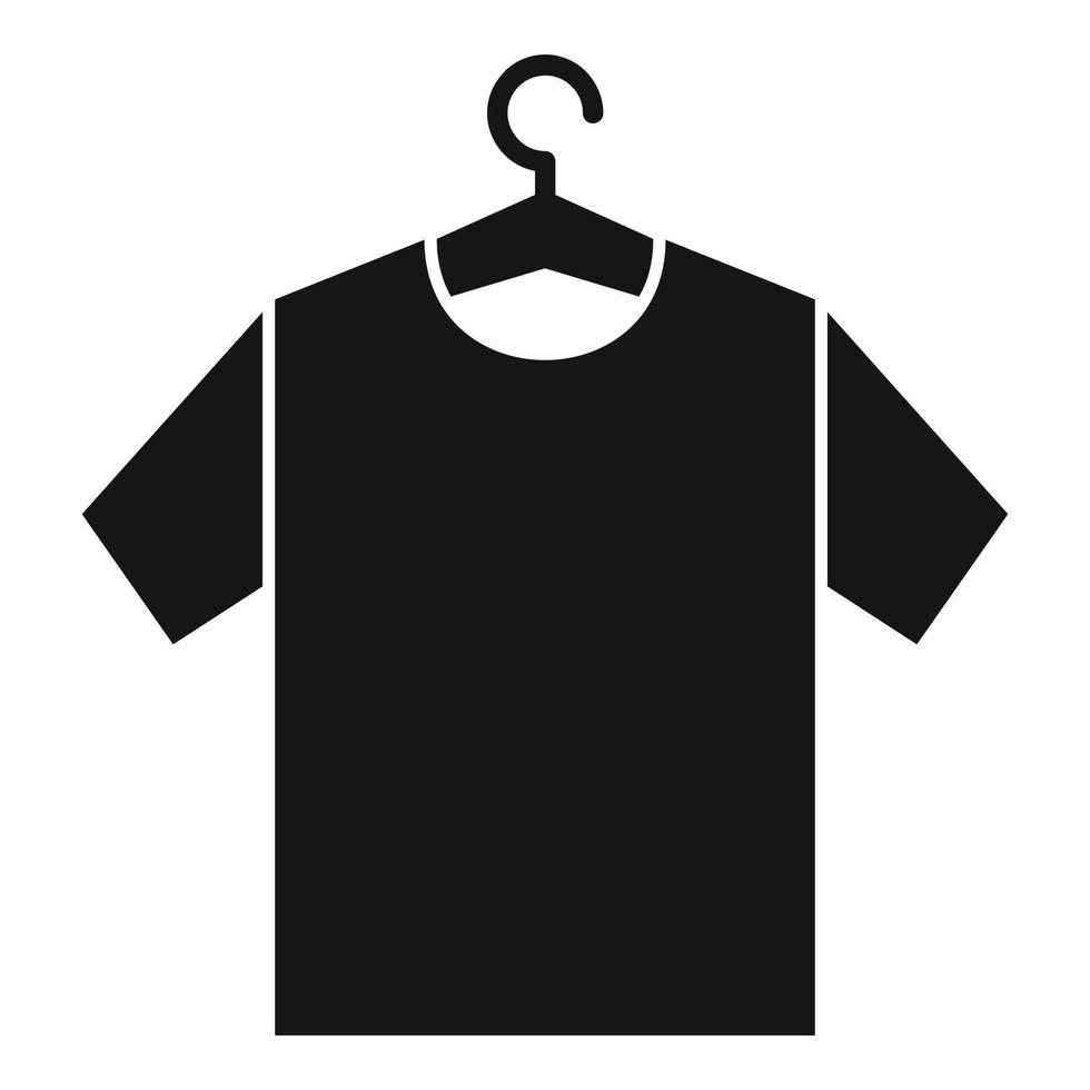 maglietta su appendiabiti icona, semplice stile vettore
