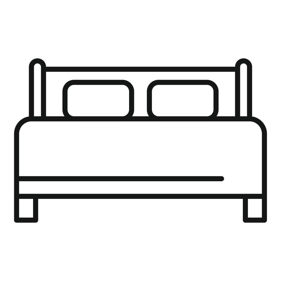 confortevole addormentato letto icona, schema stile vettore